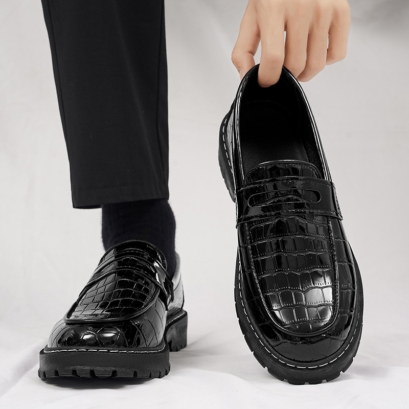 Formal Men Daily Wear Footwear - Heren schoenen, casual, met krokodillenprint, loafers,