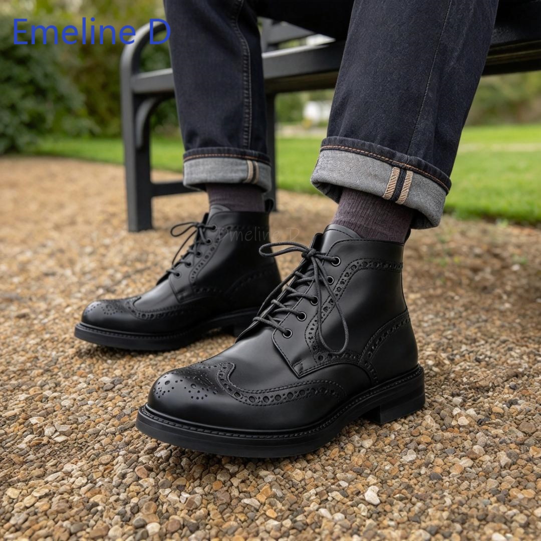 Heren Brogue enkellaarzen, gem - Formal Men Daily Wear Footwear recensie en prijs