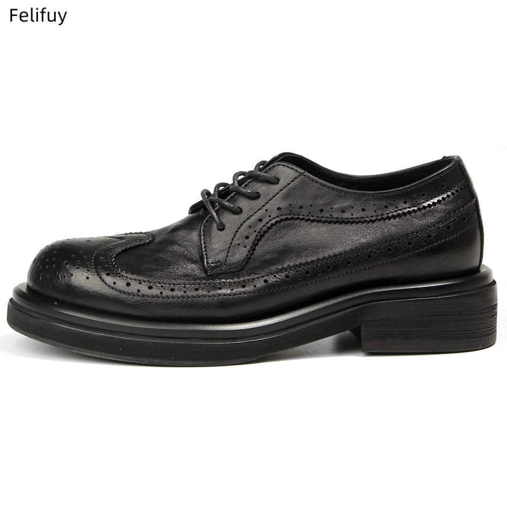 Zwarte Derby schoenen Vintage  - Men Formal Wear All Black recensie en prijs