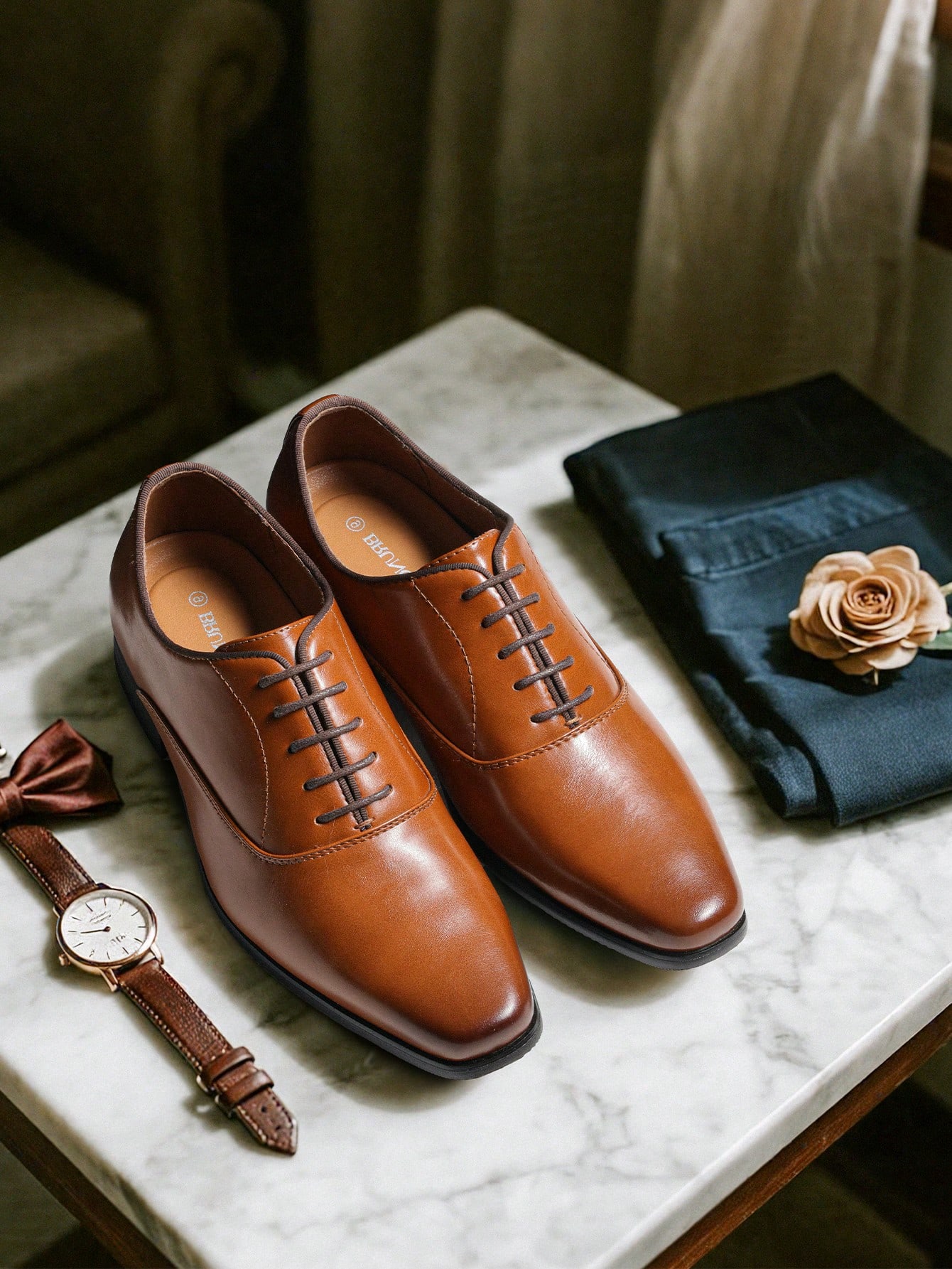 Bruine Oxford-schoenen voor he - Formal Men Daily Wear Footwear recensie en prijs