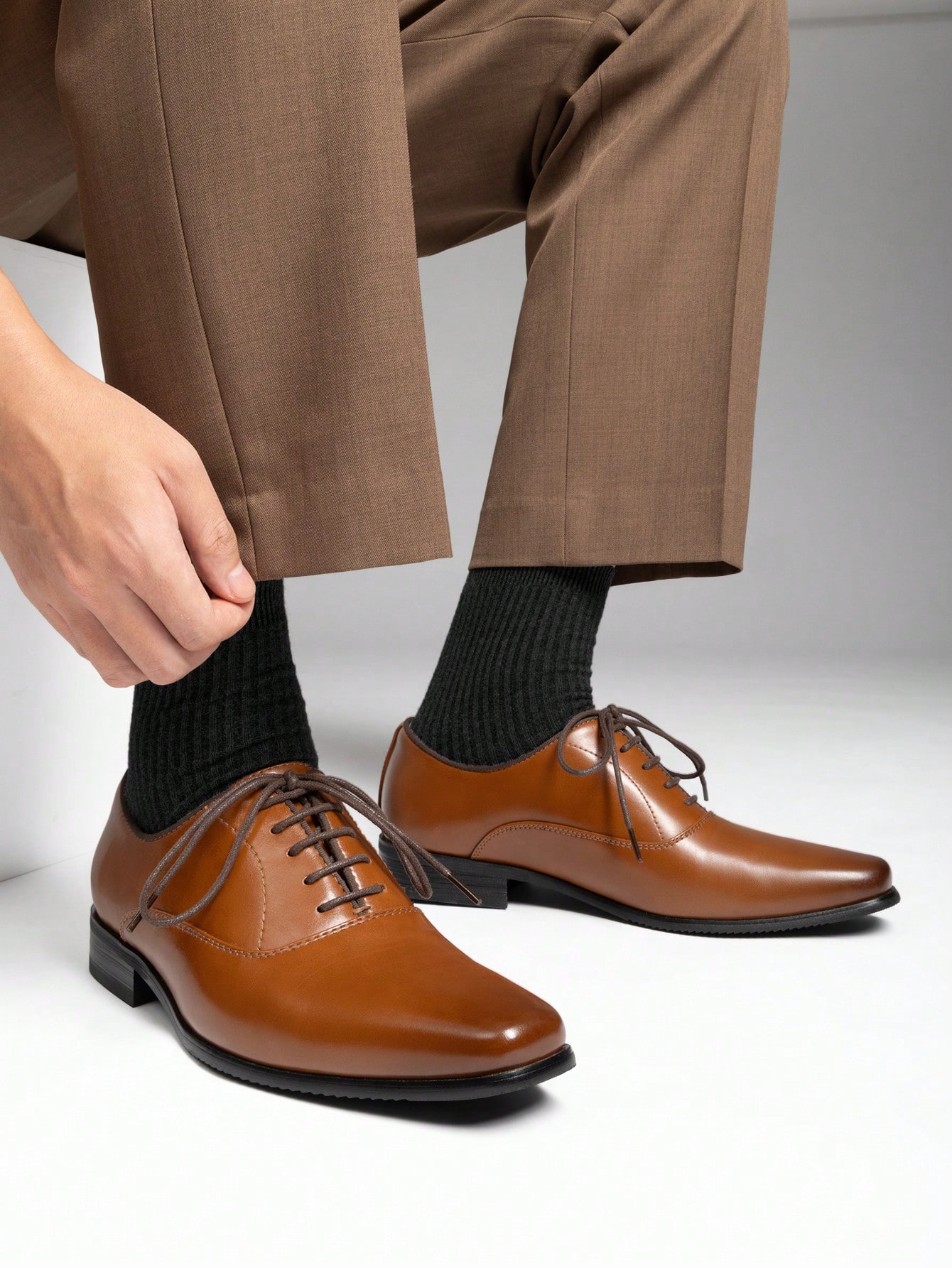 Bruine Oxford-schoenen voor he - Formal Men Daily Wear Footwear recensie en prijs