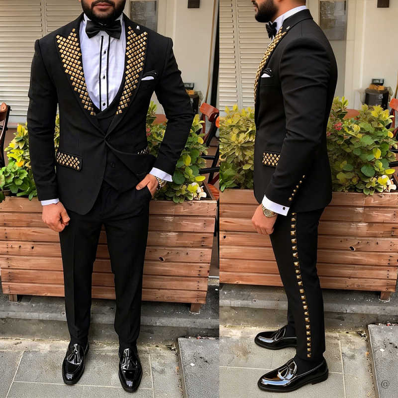 Moderne heren smoking met kraa - Men Formal Wear Modern recensie en prijs